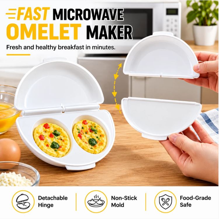 2-in-1 Microwave Omelet Maker & Egg Cooker