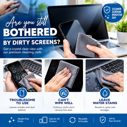 2-in-1 Screen Cleaner & Microfiber Cloth
