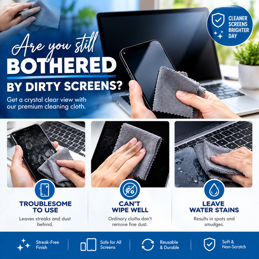 2-in-1 Screen Cleaner & Microfiber Cloth