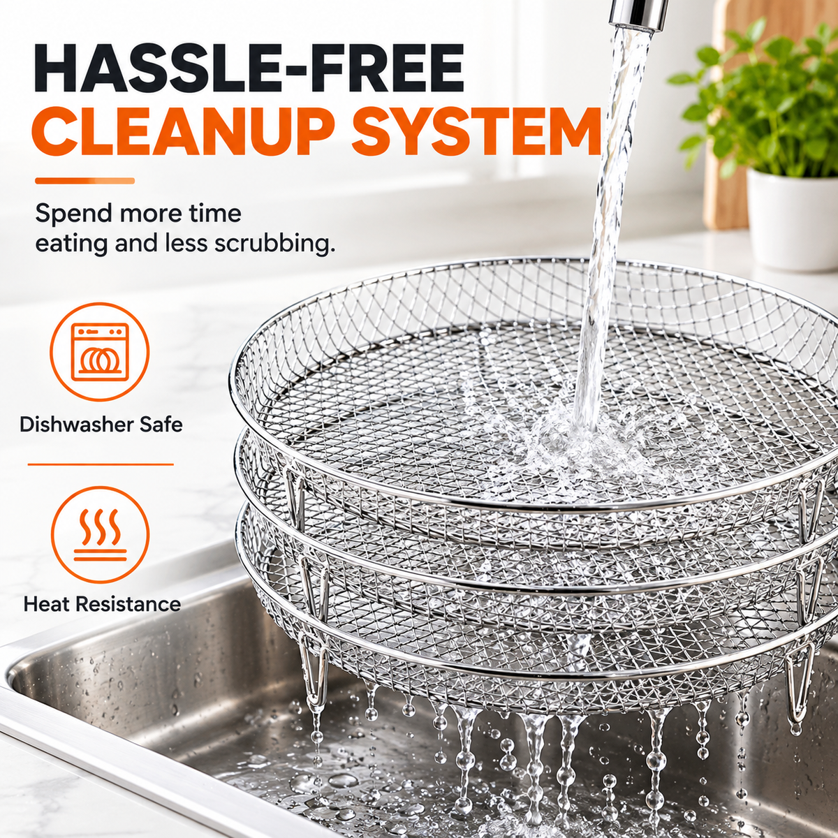 Stackable Stainless Steel Air Fryer Rack