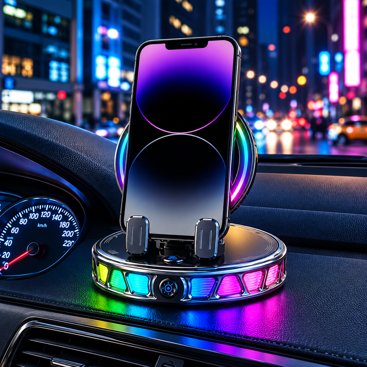 360° Rotating Wireless Charging Car Phone Mount