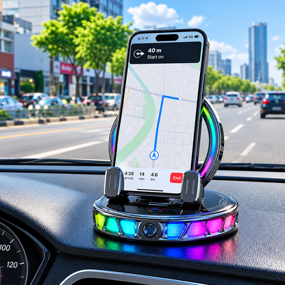 360° Rotating Wireless Charging Car Phone Mount