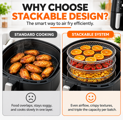 Stackable Stainless Steel Air Fryer Rack